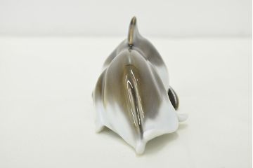 高木鳳子作　金魚一対　置物　共箱(磁器)(R-047087)