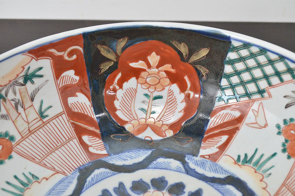 骨董　明治期伊万里焼二重高台色絵深鉢 公式】アンティーク家具ラフジュ工房商品詳細ページ明治期