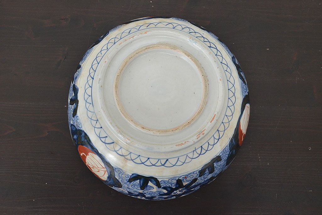 骨董　明治期伊万里焼二重高台色絵深鉢 公式】アンティーク家具ラフジュ工房商品詳細ページ明治期
