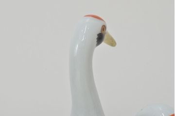 明治〜大正　九谷焼　鶴亀の図　色絵　置物(人形、フィギュリン)(R-047090)