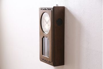 アンティーク時計　精工舎　TRADE(S)MARK　トレードマーク　SEIKO　セイコー　ゼンマイ式　掛け時計(SEIKOSHA、振り子時計、古時計、柱時計)(R-047100)