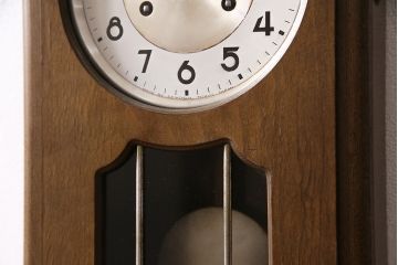 アンティーク時計　精工舎　TRADE(S)MARK　トレードマーク　SEIKO　セイコー　ゼンマイ式　掛け時計(SEIKOSHA、振り子時計、古時計、柱時計)(R-047100)