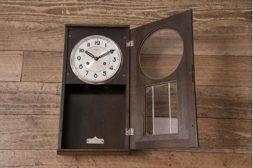アンティーク時計　精工舎　TRADE(S)MARK　トレードマーク　SEIKO　セイコー　ゼンマイ式　掛け時計(SEIKOSHA、振り子時計、古時計、柱時計)(R-047100)