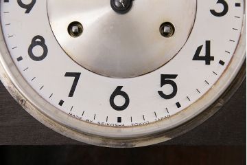 アンティーク時計　精工舎　TRADE(S)MARK　トレードマーク　SEIKO　セイコー　ゼンマイ式　掛け時計(SEIKOSHA、振り子時計、古時計、柱時計)(R-047100)