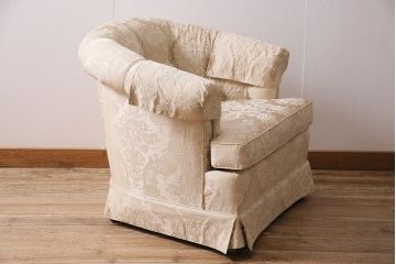 中古　DREXEL HERITAGE(ドレクセルヘリテイジ)　Upholstery(アップホルスタリー)　優美なひとときを演出する1人掛けソファ(定価約62万円)(シングル、アームソファ、チェア)(R-047112)