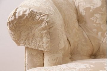 中古　DREXEL HERITAGE(ドレクセルヘリテイジ)　Upholstery(アップホルスタリー)　優美なひとときを演出する1人掛けソファ(定価約62万円)(シングル、アームソファ、チェア)(R-047112)