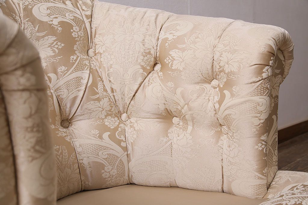 中古　DREXEL HERITAGE(ドレクセルヘリテイジ)　Upholstery(アップホルスタリー)　優美なひとときを演出する1人掛けソファ(定価約62万円)(シングル、アームソファ、チェア)(R-047112)