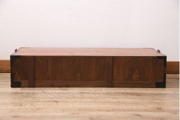 和製アンティーク　前面ケヤキ材　引き出し1杯が珍しい!和モダンなリビングにぴったりのローボード(引き出し、テレビボード、テレビ台)(R-047114)