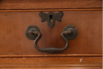 イギリスアンティーク　両面使いが出来るレザートップの両袖デスク(パートナーデスク、机、在宅ワーク、在宅用ワークデスク)(R-047117)