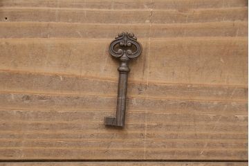 イギリスアンティーク　両面使いが出来るレザートップの両袖デスク(パートナーデスク、机、在宅ワーク、在宅用ワークデスク)(R-047117)