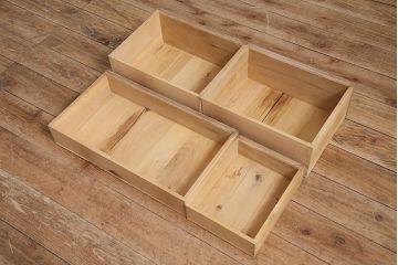 和製アンティーク　ストリップド(剥離)　ナラ材　ユニークなデザインが魅力の収納棚(本箱、ブックケース)(R-047121)