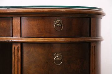 中古　極美品　DREXEL HERITAGE(ドレクセルヘリテイジ)　Cameo Classics(キャメオクラシックス)　高級感溢れる大人の書斎作りにおすすめのキドニーデスク(定価約170万円)(両袖デスク、机、在宅ワーク、在宅用ワークデスク)(R-047127)