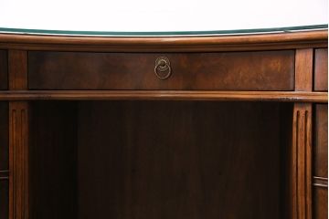 中古　極美品　DREXEL HERITAGE(ドレクセルヘリテイジ)　Cameo Classics(キャメオクラシックス)　高級感溢れる大人の書斎作りにおすすめのキドニーデスク(定価約170万円)(両袖デスク、机、在宅ワーク、在宅用ワークデスク)(R-047127)