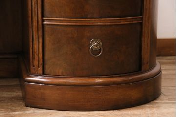 中古　極美品　DREXEL HERITAGE(ドレクセルヘリテイジ)　Cameo Classics(キャメオクラシックス)　高級感溢れる大人の書斎作りにおすすめのキドニーデスク(定価約170万円)(両袖デスク、机、在宅ワーク、在宅用ワークデスク)(R-047127)