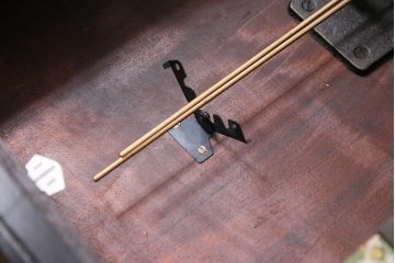 ヴィンテージ時計　昭和中期　Meiji(明治時計社)　21DAY　手巻き式　コントラストが格好良い振り子時計(掛け時計、柱時計、古時計、ビンテージ)(R-047129)