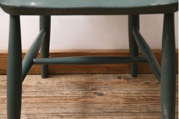 イギリスヴィンテージ　ERCOL(アーコール)　お部屋のアクセントになるダークグリーンのチェア(ダイニングチェア、ビンテージ)(R-047138)