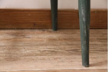 イギリスヴィンテージ　ERCOL(アーコール)　お部屋のアクセントになるダークグリーンのチェア(ダイニングチェア、ビンテージ)(R-047138)