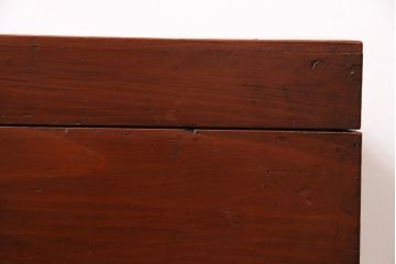 和製アンティーク　漆塗り　明治期に使われていた小さな長持(収納箱)(R-047140)