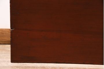 和製アンティーク　漆塗り　明治期に使われていた小さな長持(収納箱)(R-047140)