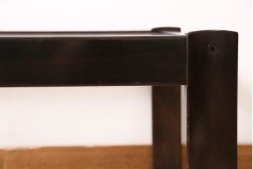 和製ヴィンテージ　オールドカリモク(karimoku)　スタイリッシュなデザインのガラストップテーブル(ガラス天板、センターテーブル、ビンテージ)(R-047141)