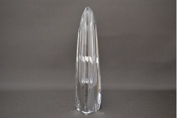 フランス　バカラ　ローズ　フラワーベース(Baccarat、花瓶、花器、フルレッドクリスタルガラス)(R-047147)