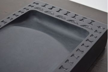 高知県三原硯製作所　土佐硯　三原石(書道具、共箱)(R-047154)