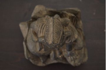 江戸〜明治　恵比寿　大黒　木彫　置物(木彫り)(R-047161)