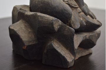 江戸〜明治　恵比寿　大黒　木彫　置物(木彫り)(R-047161)