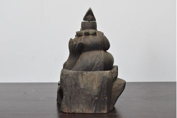 江戸〜明治　恵比寿　大黒　木彫　置物(木彫り)(R-047161)