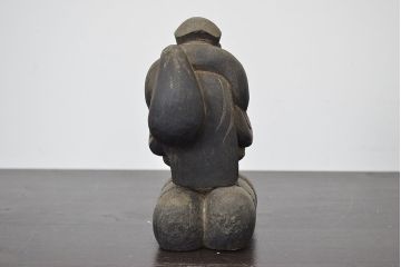 江戸〜明治　恵比寿　大黒　木彫　置物(木彫り)(R-047161)