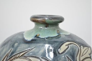 壺屋焼　金城敏男　花瓶など3点(魚文、金城次郎?、琉球)(R-047162)