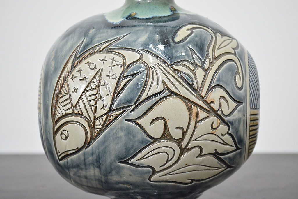 金城敏男 魚文壷 Amazon.co.jp: やちむん 魚紋文様 金城敏男 壺 : ホーム