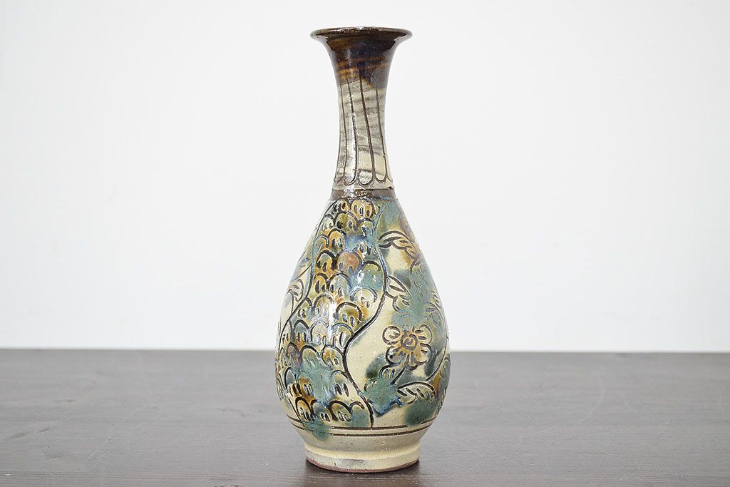 壺屋焼　金城敏男　花瓶など3点(魚文、金城次郎?、琉球)(R-047162)