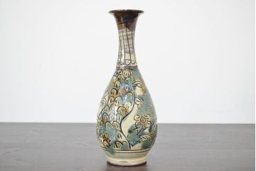 壺屋焼　金城敏男　花瓶など3点(魚文、金城次郎?、琉球)(R-047162)