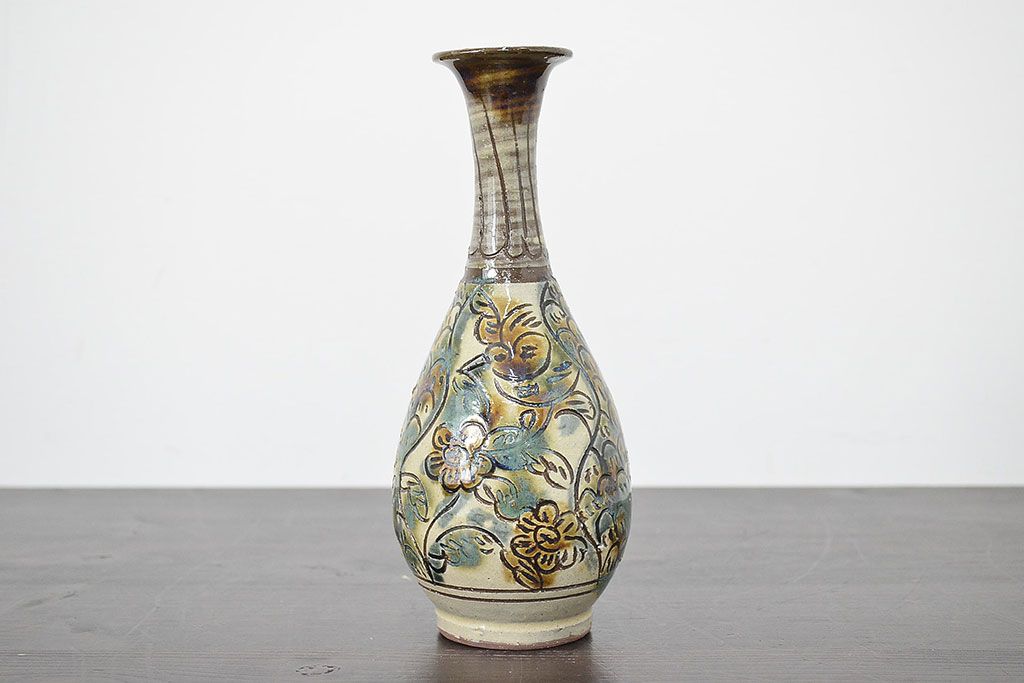 壺屋焼　金城敏男　花瓶など3点(魚文、金城次郎?、琉球)(R-047162)