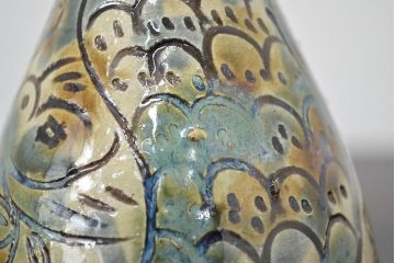 壺屋焼　金城敏男　花瓶など3点(魚文、金城次郎?、琉球)(R-047162)