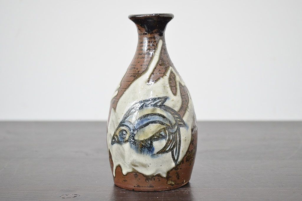 壺屋焼　金城敏男　花瓶など3点(魚文、金城次郎?、琉球)(R-047162)