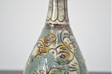 壺屋焼　金城敏男　花瓶など3点(魚文、金城次郎?、琉球)(R-047162)