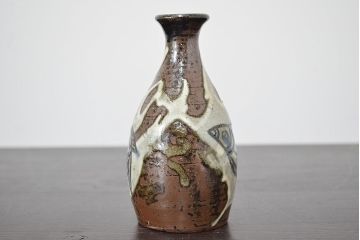 壺屋焼　金城敏男　花瓶など3点(魚文、金城次郎?、琉球)(R-047162)