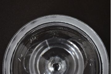 昭和レトロ　ガラス瓶2個セット(蓋付き、キャニスター)(R-047167)