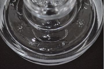 昭和レトロ　ガラス瓶2個セット(蓋付き、キャニスター)(R-047167)