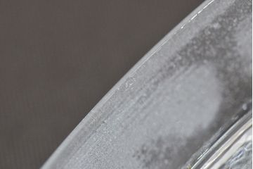 昭和レトロ　ガラス瓶2個セット(蓋付き、キャニスター)(R-047168)