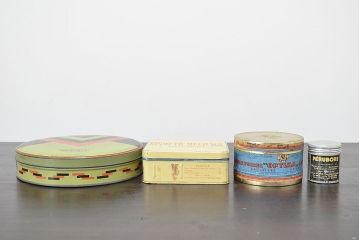 フランスビンテージ　ブリキ缶など23個(アンティーク、小物入れ)(R-047175)