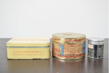 フランスビンテージ　ブリキ缶など23個(アンティーク、小物入れ)(R-047175)
