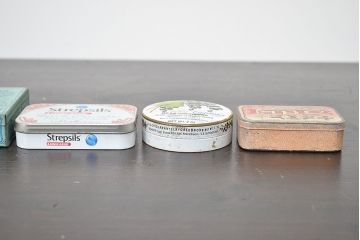 フランスビンテージ　ブリキ缶など23個(アンティーク、小物入れ)(R-047175)