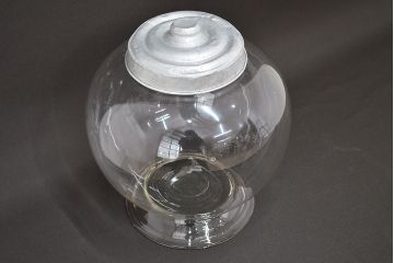 レトロ雑貨　昭和レトロ　丸いフォルムが愛らしい地球瓶(ガラス瓶、ガラスビン)(R-047178)