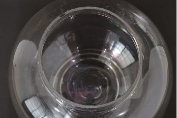 レトロ雑貨　昭和レトロ　丸いフォルムが愛らしい地球瓶(ガラス瓶、ガラスビン)(R-047178)