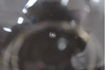レトロ雑貨　昭和レトロ　丸いフォルムが愛らしい地球瓶(ガラス瓶、ガラスビン)(R-047178)