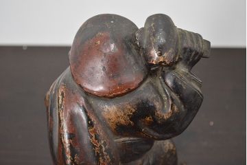 古い　真鍮製　大黒様置物(ブロンズ、鍍金?、置き物)(R-047182)