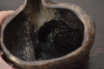 古い　真鍮製　大黒様置物(ブロンズ、鍍金?、置き物)(R-047182)